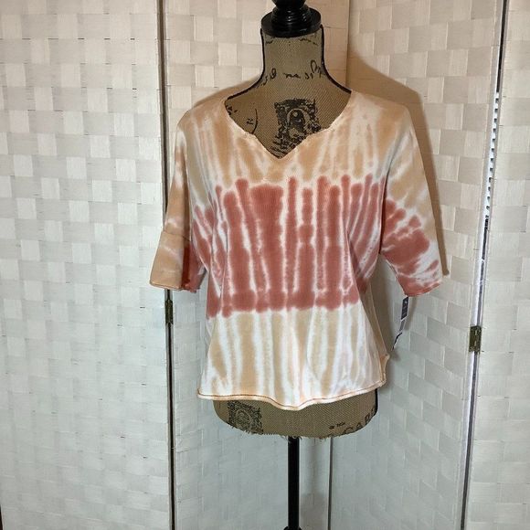 nwt fuda tie dye oversized short sleeve top size small - Picture 1 of 7